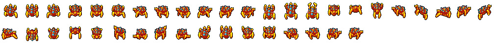 Ruby Golem · sprite sheet